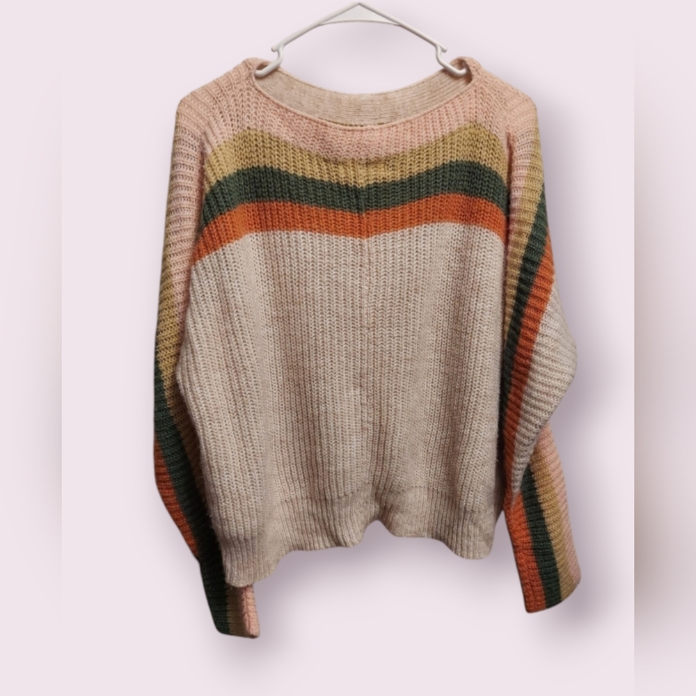 Women's Knit Sweater Size Small All in Favor Nordstrom Knitted Long Sleeve Pink
